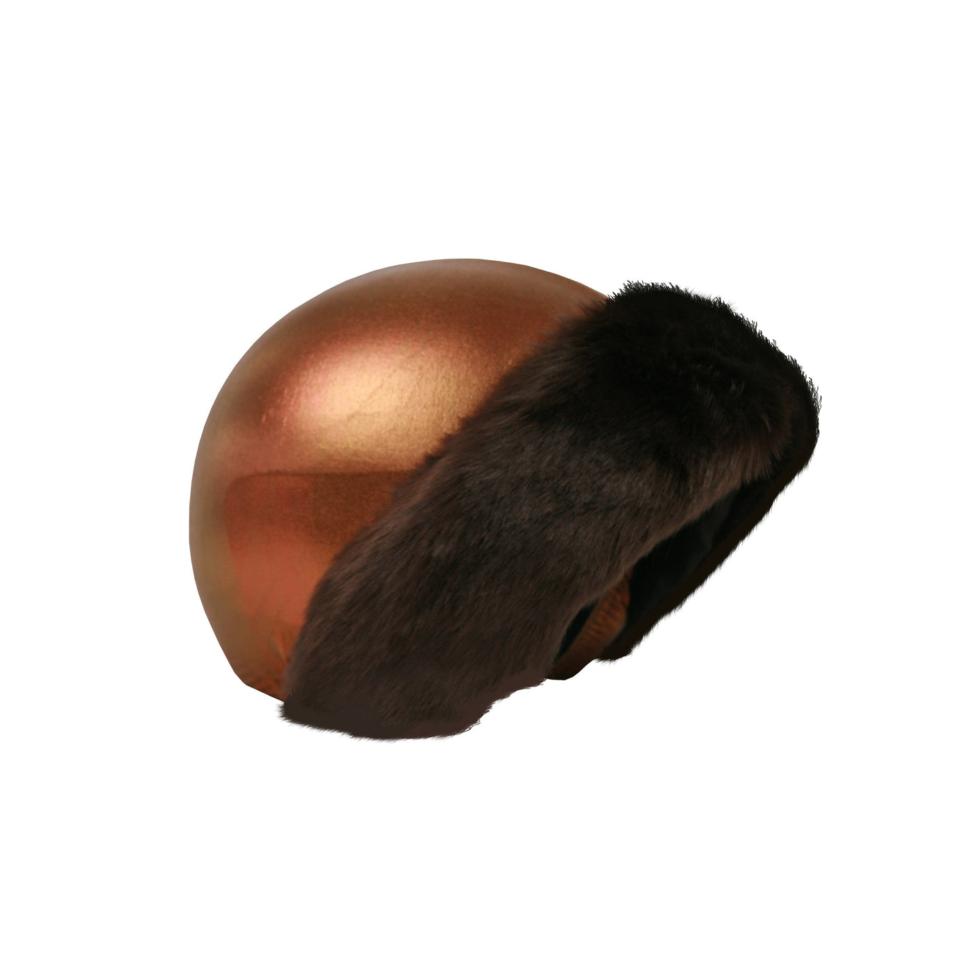 Coolcasc Exclusive Helmet Cover Bronze Brown Fur