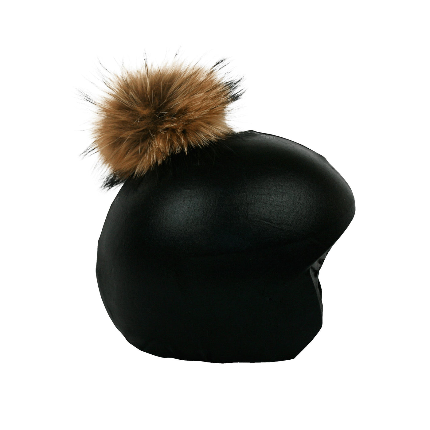 Coolcasc Exclusive Helmet Cover Black Brown Pom