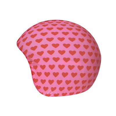 Coolcasc Printed Cool Helmet Cover Pink/Red Hearts