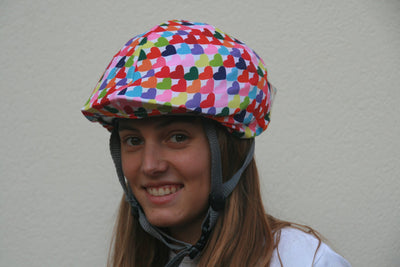 Coolcasc Printed Cool Helmet Cover Colour Hearts