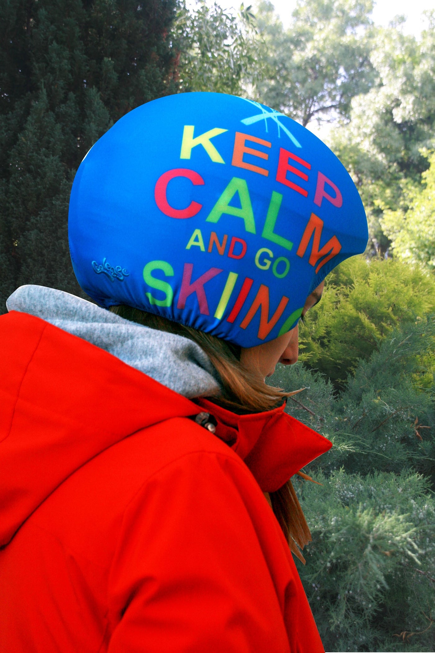 Coolcasc Printed Cool Helmet Cover Keep Calm