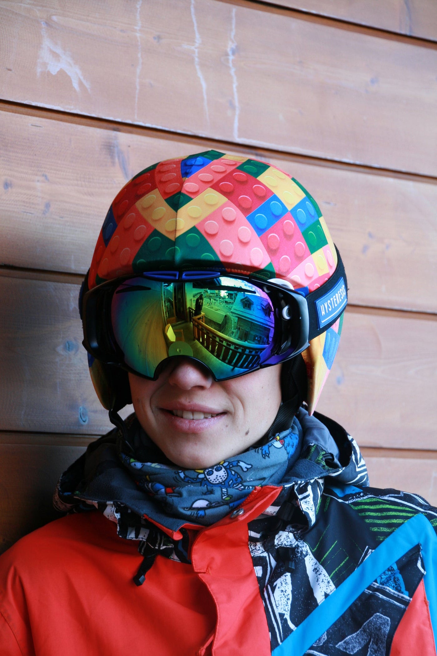 Coolcasc Printed Cool Helmet Cover Blocks