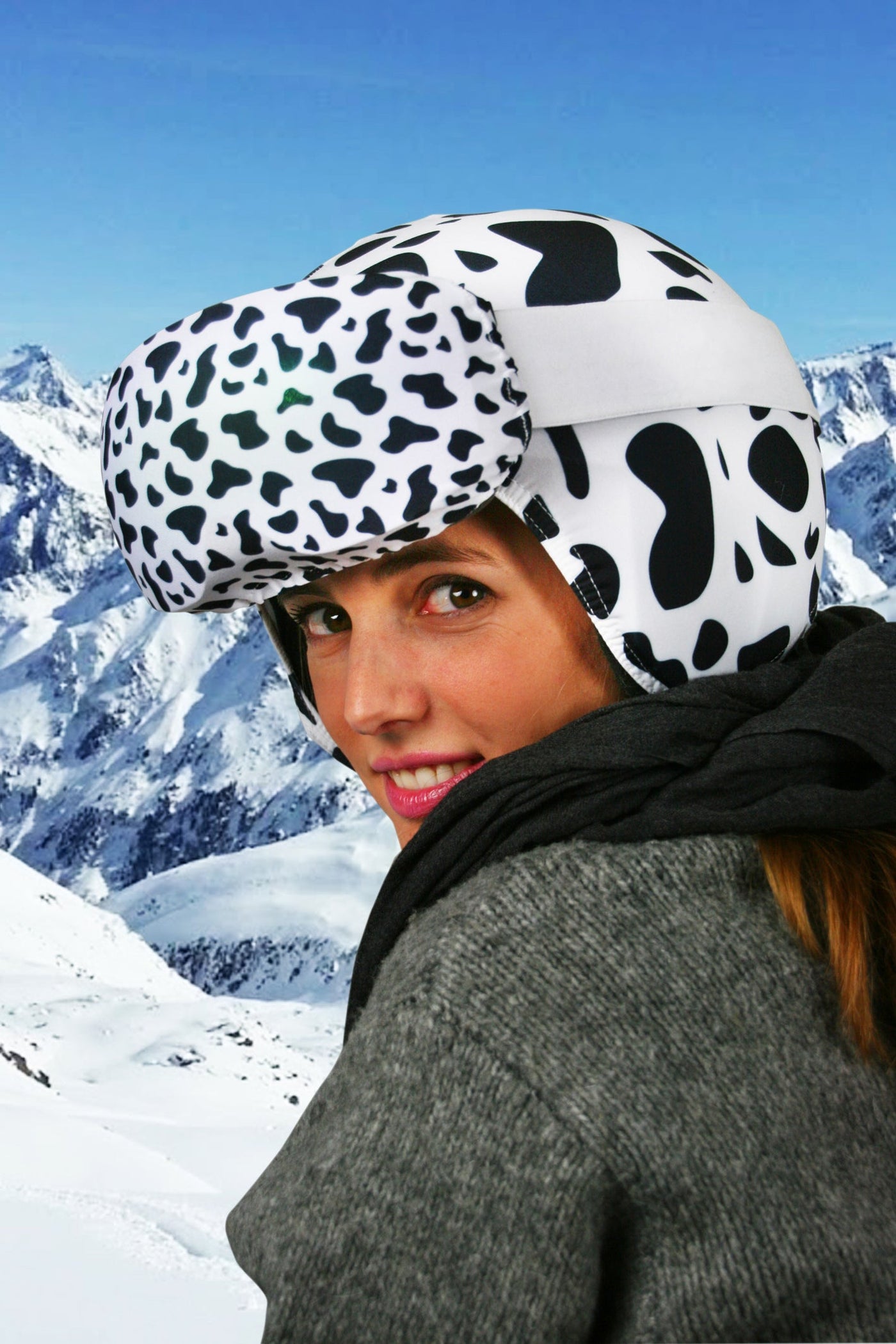 Coolcasc Printed Cool Helmet Cover Cow