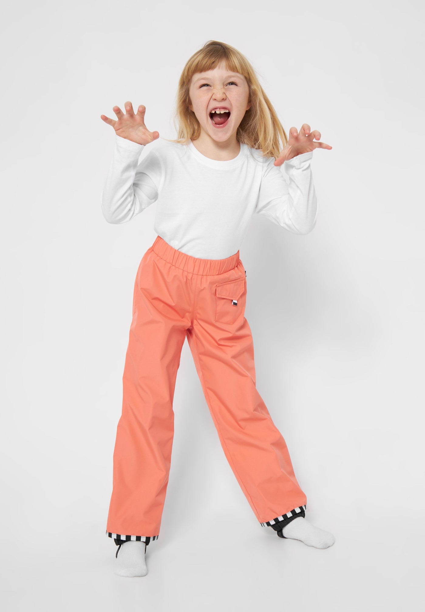 WeeDo Kids Rain Trouser Holly Peach/Pink - Last One Left - Size 140cm