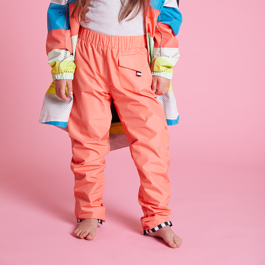 WeeDo Kids Rain Trouser Holly Peach/Pink - Last One Left - Size 140cm