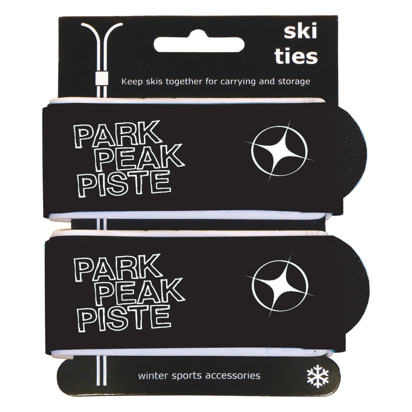 Manbi Pro-X Ski Ties Packed