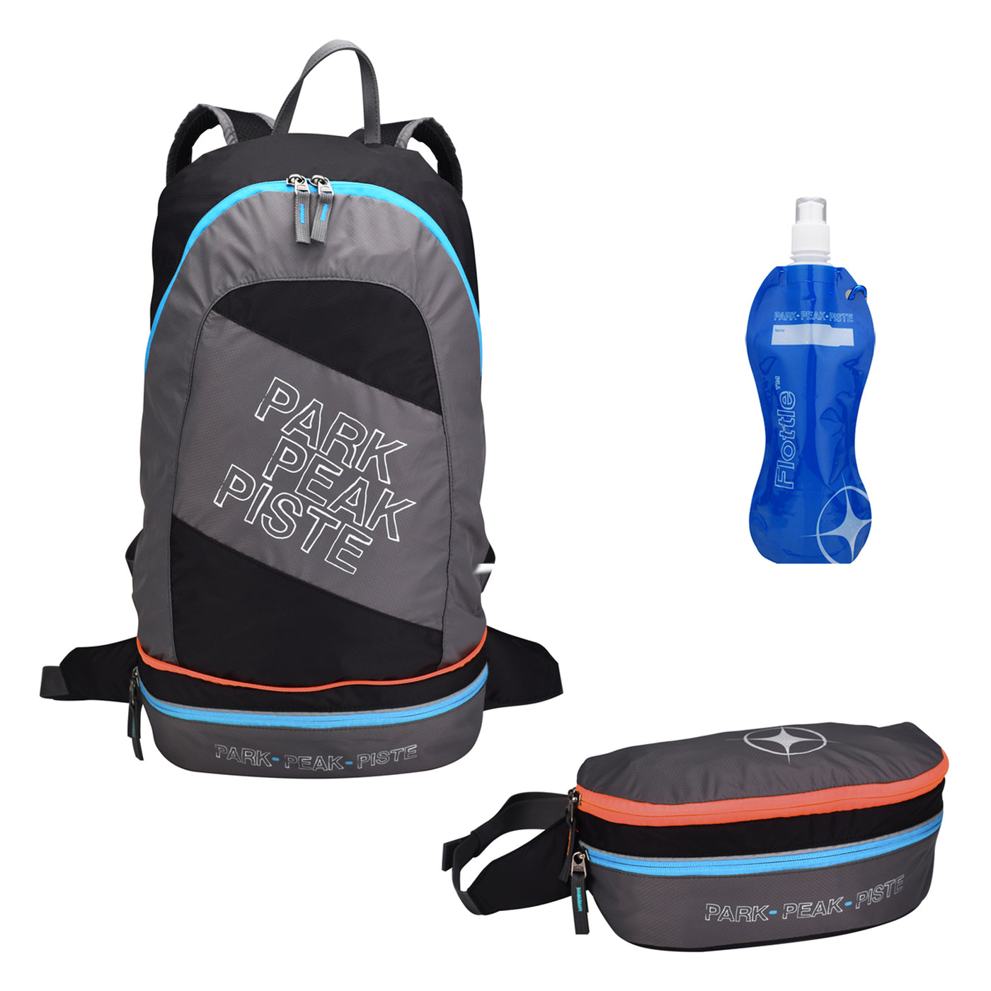 Park Peak Piste Backpack 2 in 1 Rock-Blue-Orange