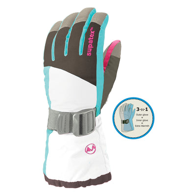 Manbi-PPP Womens Altitude 3-in-1 Glove White/Grey