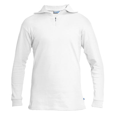 Manbi Adult Cotton Zip Polo White