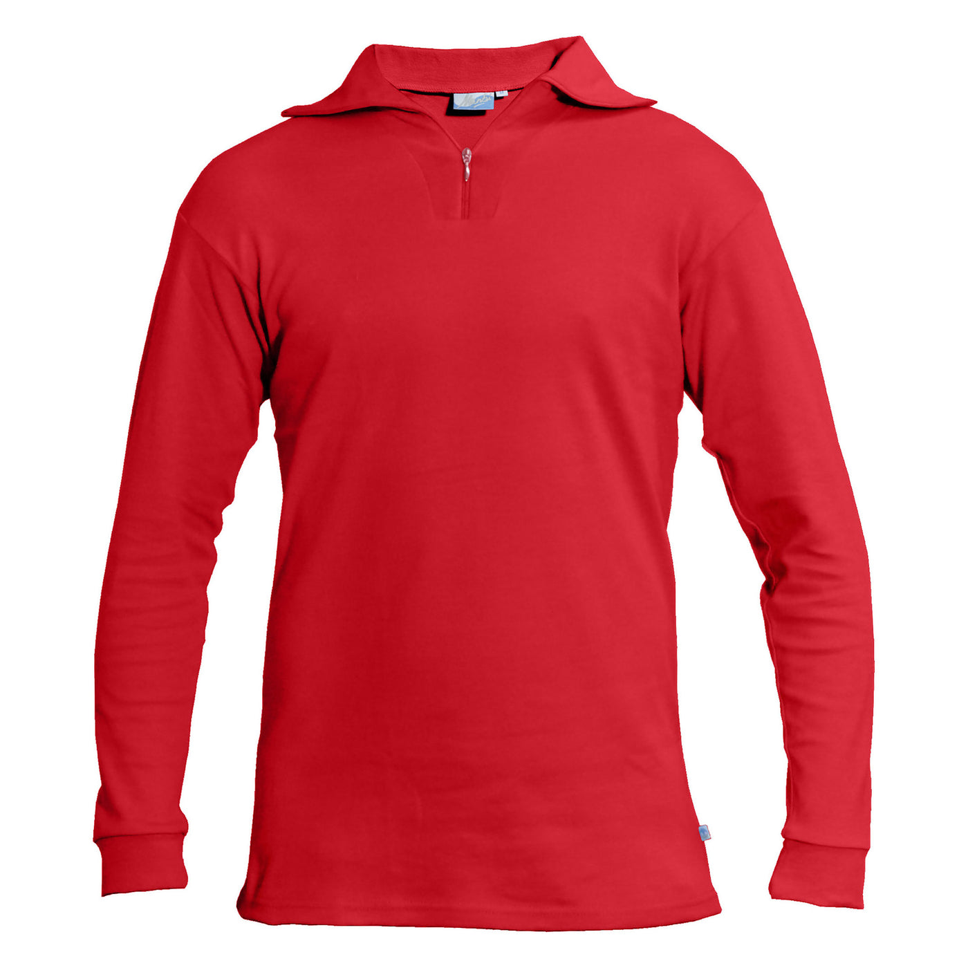 Manbi Adult Cotton Zip Polo True Red