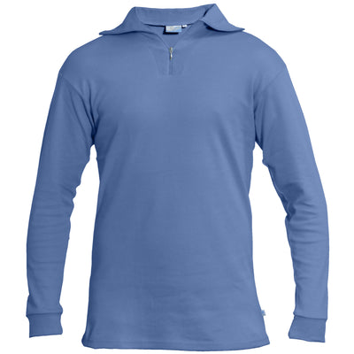 Manbi Adult Cotton Zip Polo Warm Blue