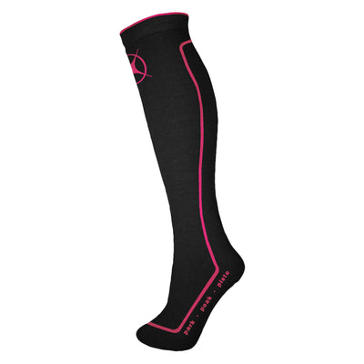 Manbi-PPP Performance Ski Sock Black/Raspberry