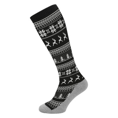 Manbi-PPP Performance Patterned Ski Sock Alpine Black