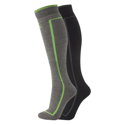 Manbi-PPP Performance Ski Sock Twin Pack Black/Rock