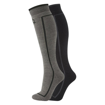 Manbi-PPP Performance Ski Sock Twin Pack Rock-Black