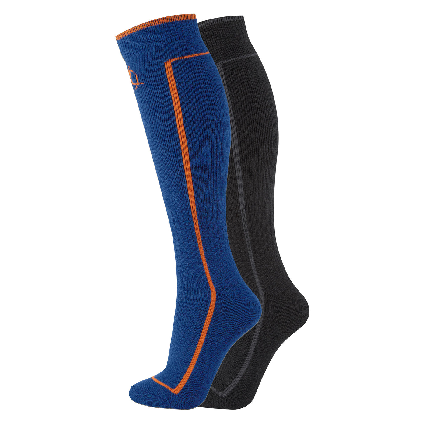 Manbi-PPP Performance Ski Sock Twin Pack Blue/Black