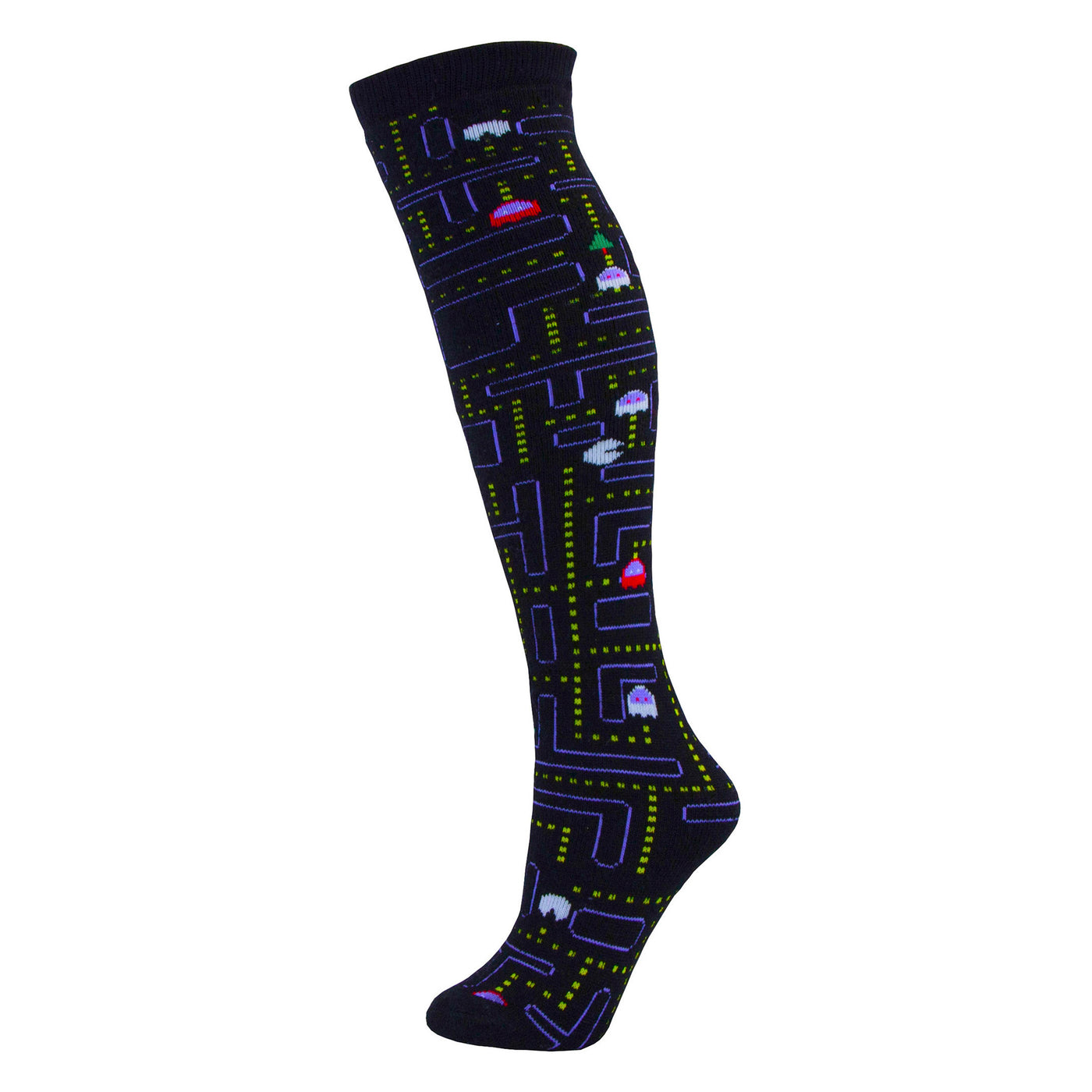 Manbi-PPP Patterned Tube Sock Sno Man Black