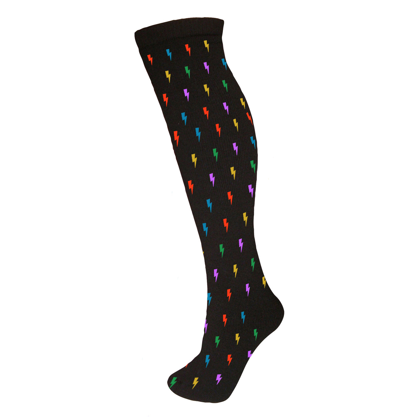 Manbi-PPP Patterned Tube Sock Lightning Black