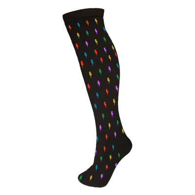Manbi-PPP Patterned Tube Sock Lightning Black