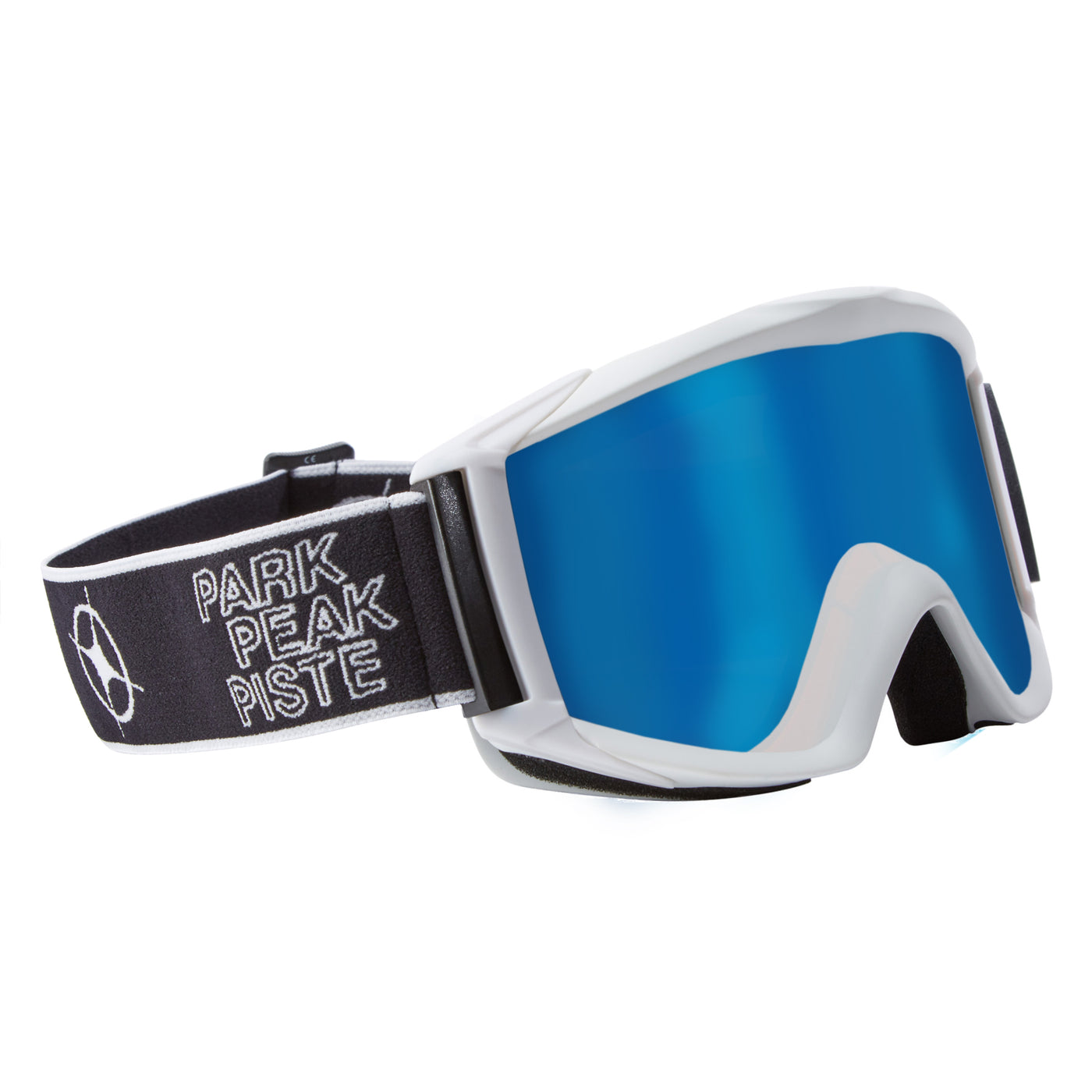 Manbi-PPP Adult Apollo Goggle White Gloss/Blue Mirror