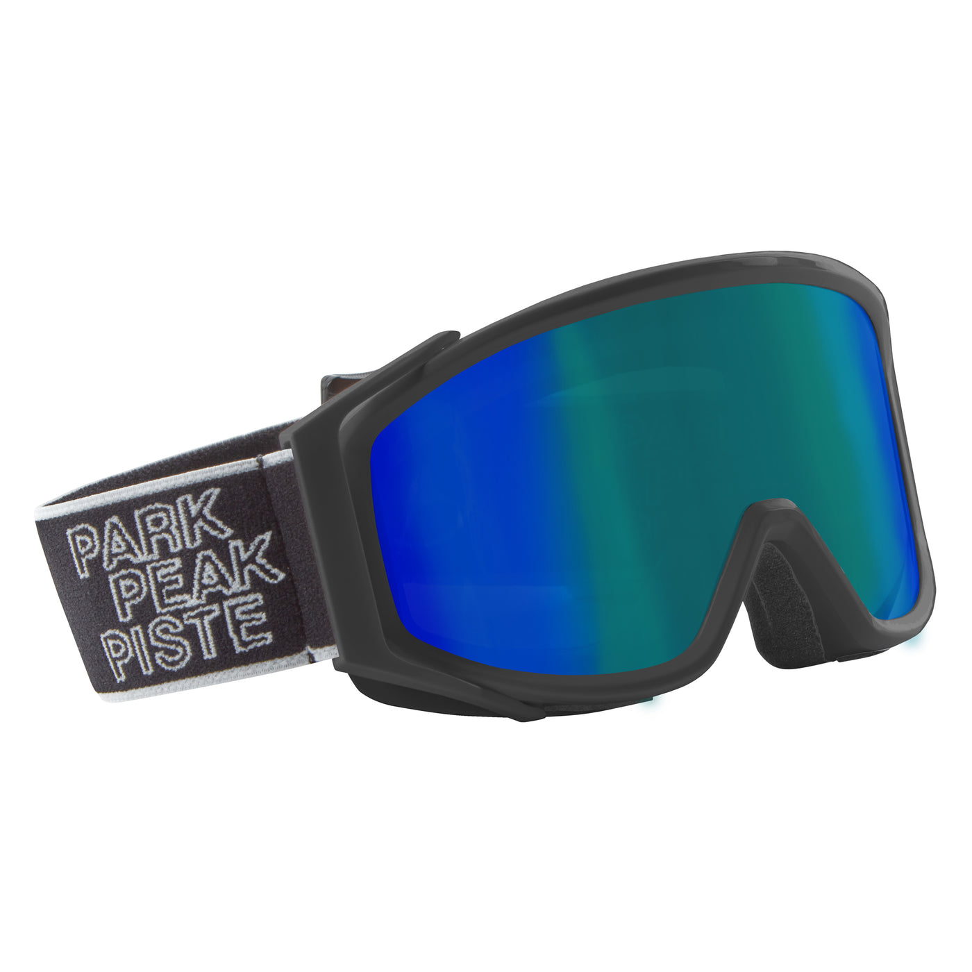 Manbi-PPP Kids Spirit Goggle Black Matt/Blue-Green Mirror