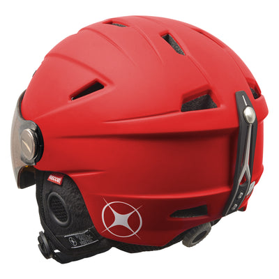 Park Peak Piste - Park Visor Pro Kids Helmet True Red Matt