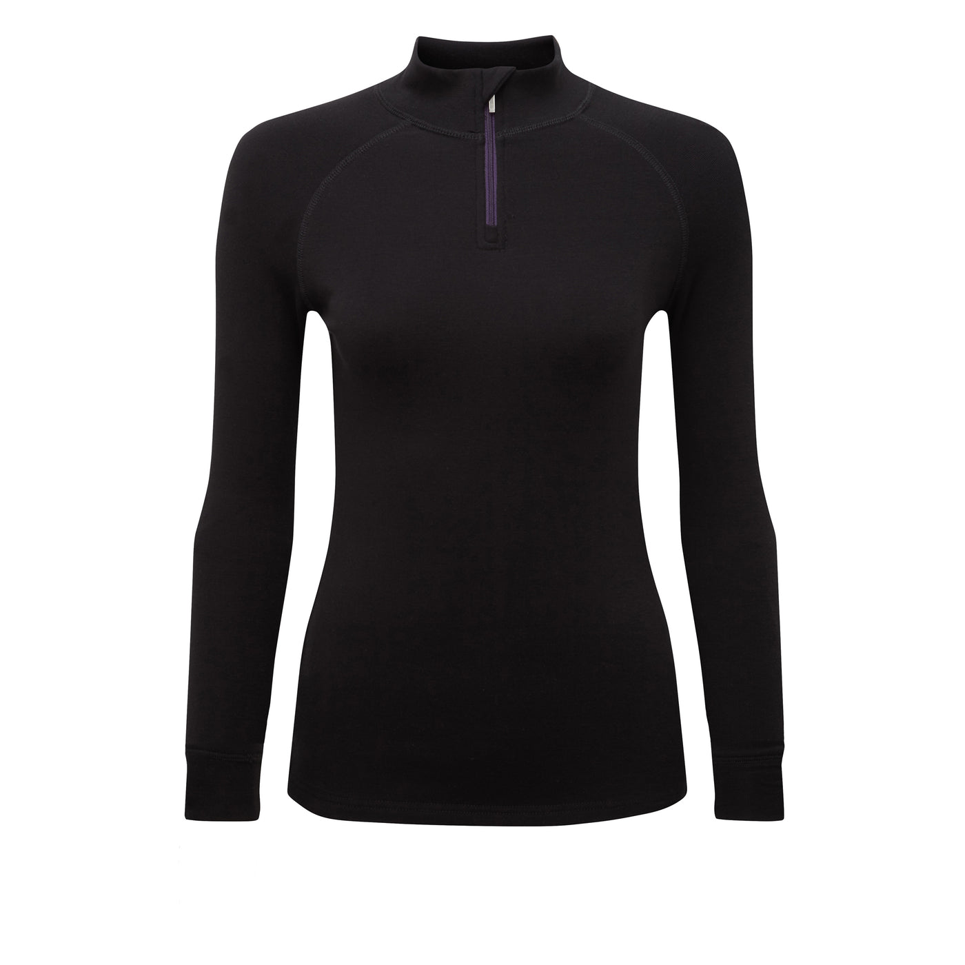 Steiner Ladies Soft-Tec Half Zip Thermal Top Black/Purple