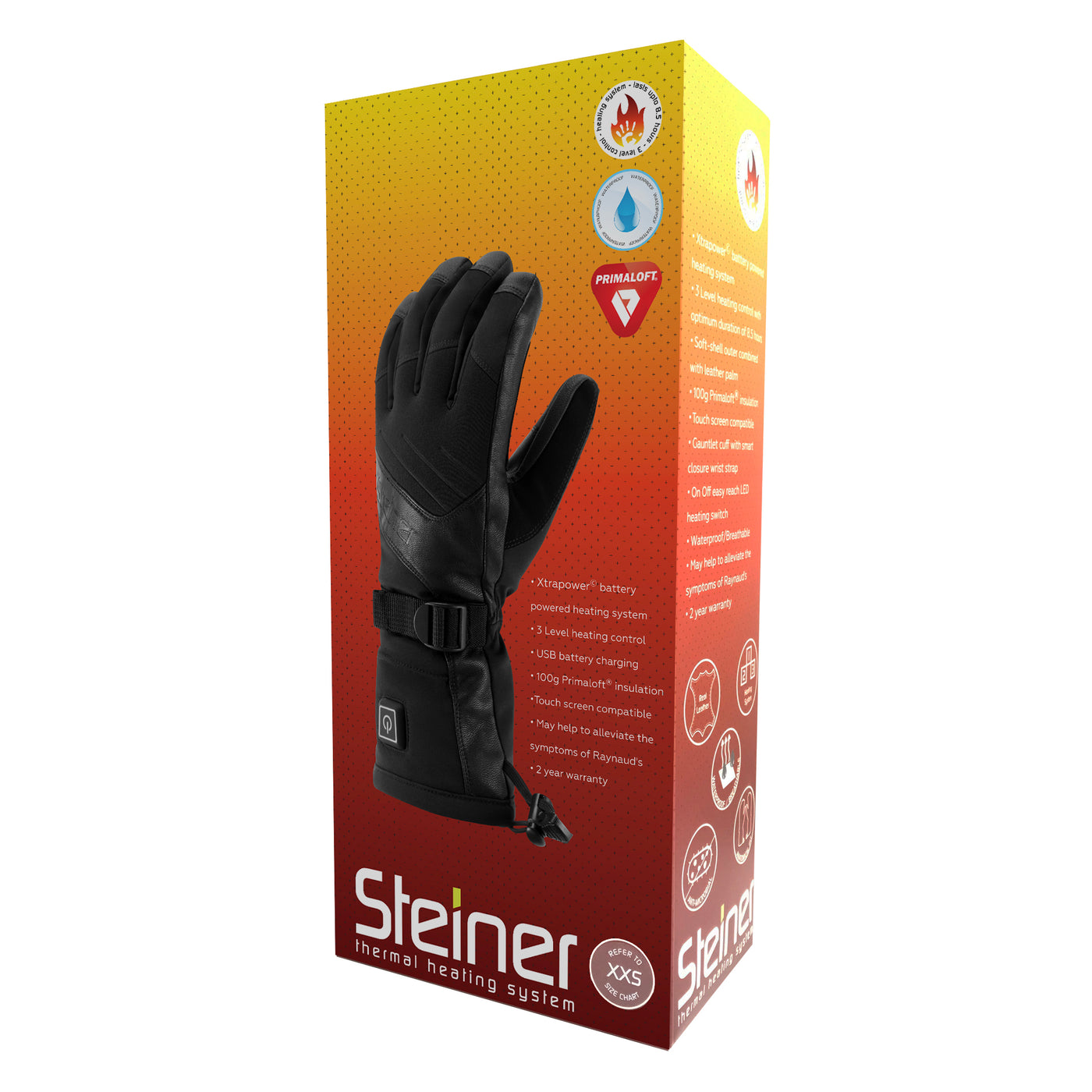 Steiner Adult Radiator Battery Heated Glove Black