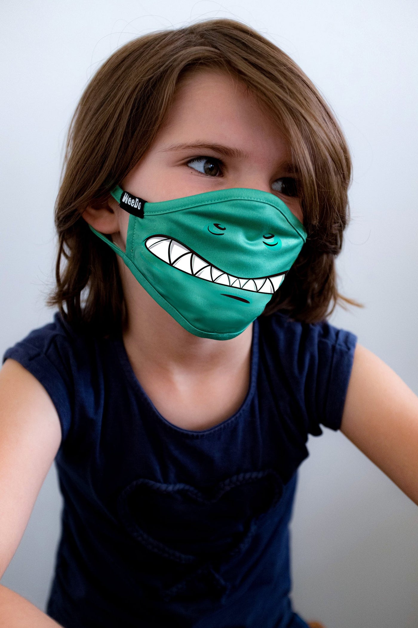 WeeDo Kids Face Mask Monster Green