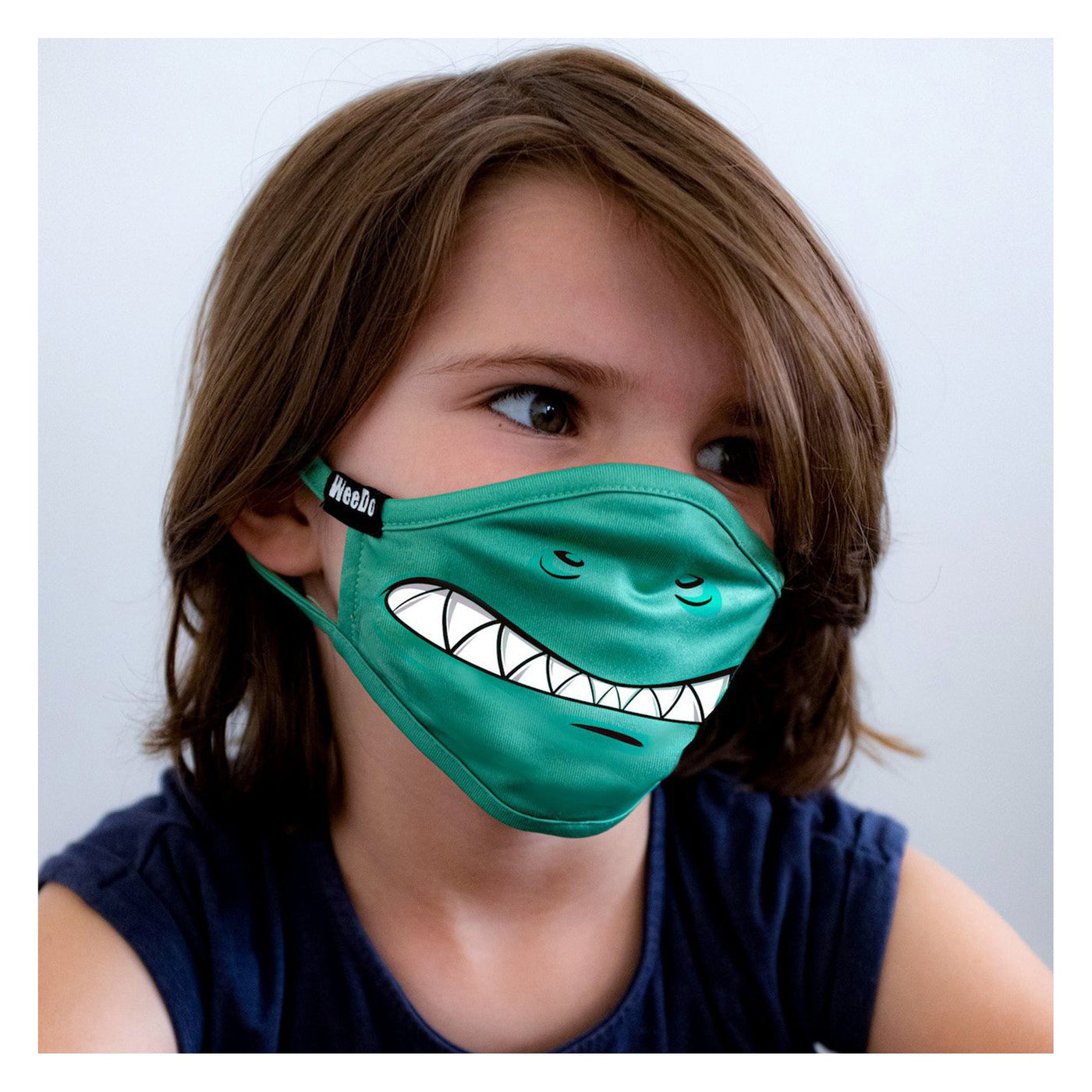 WeeDo Kids Face Mask Monster Green