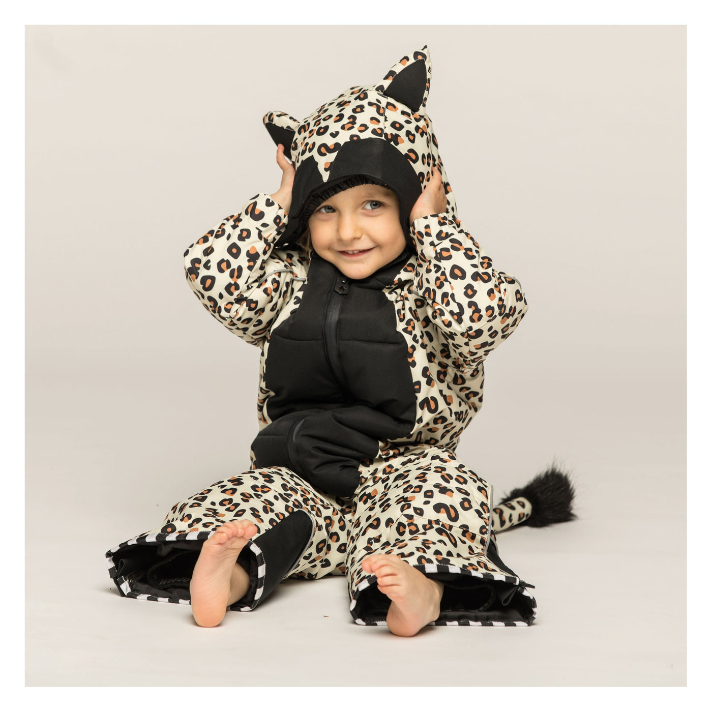WeeDo Kids Snowsuit Leopard Black