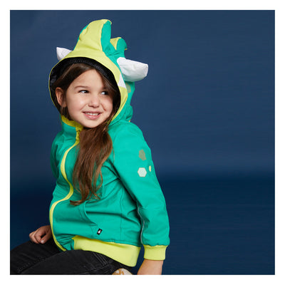 WeeDo Kids Rain Jacket Monster Green