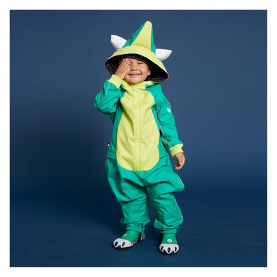 WeeDo Kids Rain Suit Monster Green