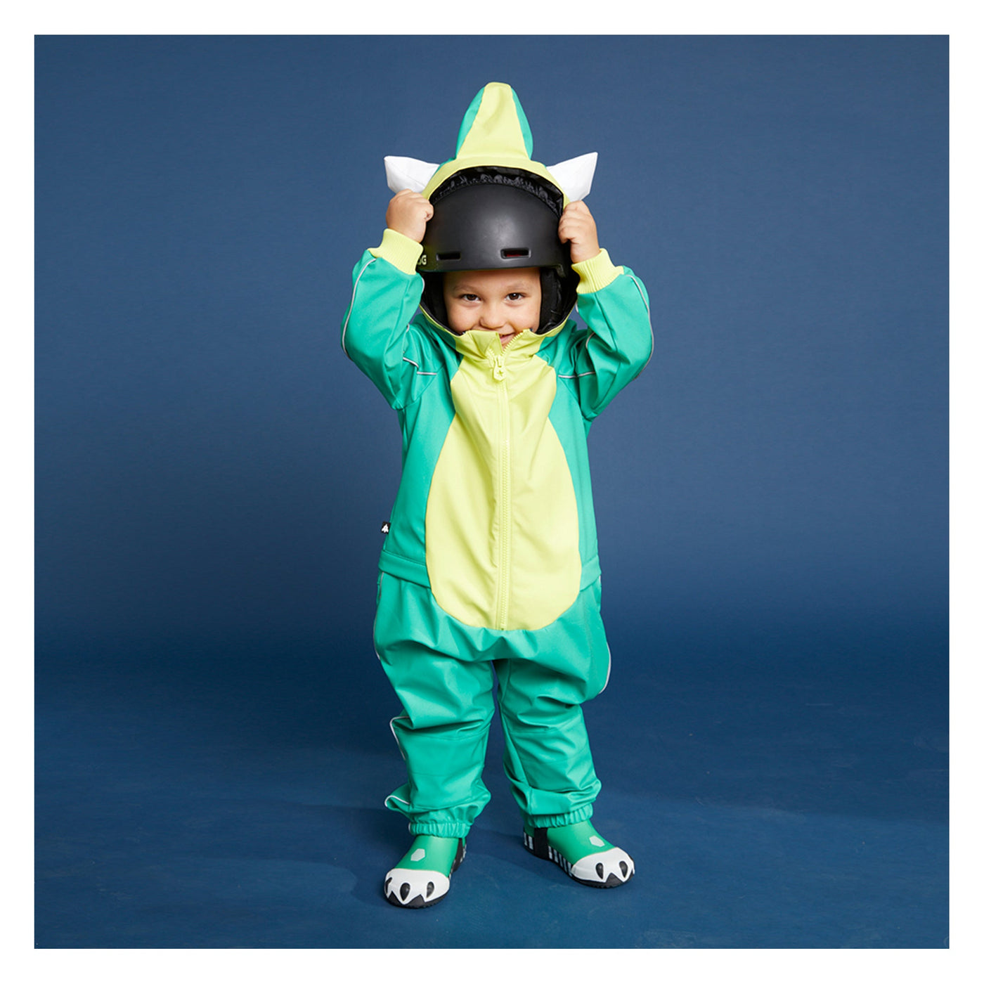 WeeDo Kids Rain Suit Monster Green